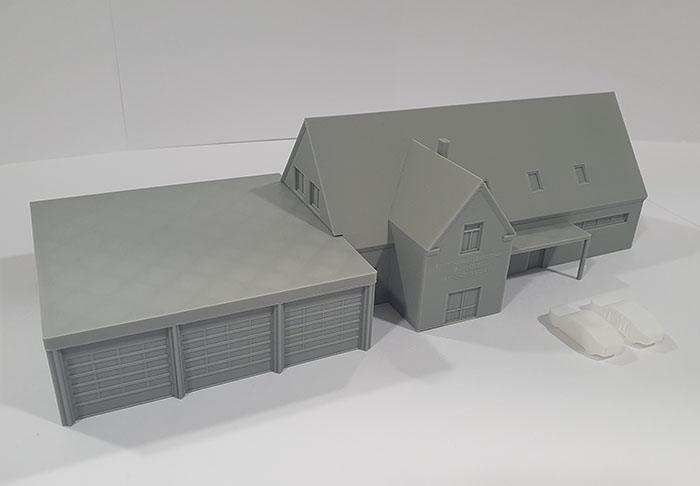 architektonische Modell Maßstab 1:100 (freiwillige Feuerwehr)