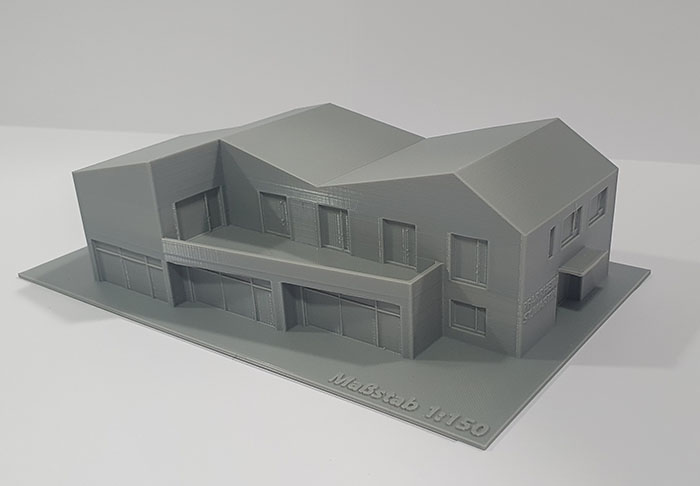 architektonische Modell Maßstab 1:150 (Pfarrheim)